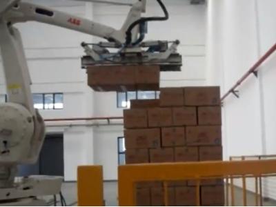 食品行業(yè)：鐵廳奶粉裝箱碼垛案例展示